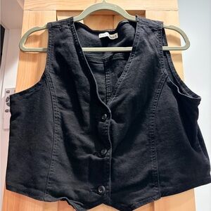 Black Button-Up Vest